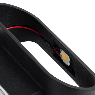 GloboStar® EDEN 60669 Φωτιστικό Τοίχου - Απλίκα Αρχιτεκτονικού Φωτισμού Εσωτερικού Χώρου Up & Down LED 10W 1000lm 60° AC 220-240V IP20 Μ16 x Π10.5 x Υ9cm - Φυσικό Λευκό 4500K - Μαύρο - Bridgelux Chip - 3 Years Warranty