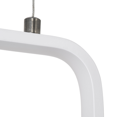 GloboStar® DEROBA 61299 Κρεμαστό Φωτιστικό Οροφής Linear Design LED CCT 12W 1320lm 360° AC 220-240V - Εναλλαγή Φωτισμού μέσω Διακόπτη On/Off All In One Ψυχρό 6000k+Φυσικό 4500k+Θερμό 2700k Μ16 x Π1.6 x Υ25.5cm - Λευκό - 3 Years Warranty