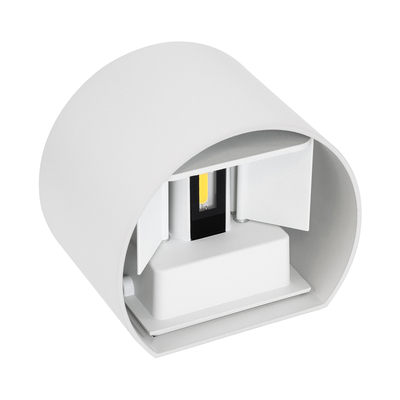 GloboStar® AXIS-R 60638 Φωτιστικό Τοίχου - Απλίκα Αρχιτεκτονικού Φωτισμού Εσωτερικού/Εξωτερικού Χώρου Up & Down LED 10W 1200lm 10 έως 60° AC 220-240V Αδιάβροχο IP65 Μ10 x Π10 x Υ10cm - Φυσικό Λευκό 4500K - Λευκό - Bridgelux Chip - 3 Years Warranty