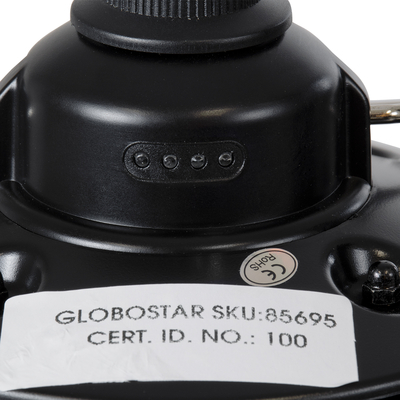 GloboStar® 85695 Αυτόνομο Φανάρι Camping LED 4W USB 2.0 με Επαναφορτιζόμενη Μπαταρία 1 x 18650 2000mAh Li-ion Power Bank IP20 Dimmable Μαύρο με Διάφανο Γυαλί CCT Εναλλαγή Φωτισμού μέσω On/Off All In One Ψυχρό 6000K+Φυσικό 4500K+Θερμό 2700K Φ13.5 x Υ17.5cm