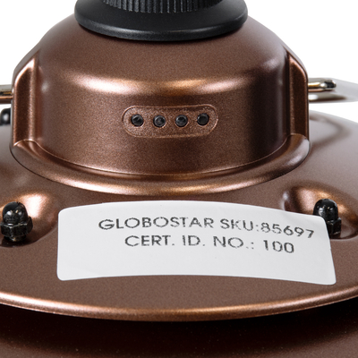 GloboStar® 85697 Αυτόνομο Φανάρι Camping LED 4W USB 2.0 με Επαναφορτιζόμενη Μπαταρία 1 x 18650 2000mAh Li-ion Power Bank IP20 Dimmable Καφέ με Διάφανο Γυαλί CCT Εναλλαγή Φωτισμού μέσω On/Off All In One Ψυχρό 6000K+Φυσικό 4500K+Θερμό 2700K Φ13.5 x Υ17.5cm