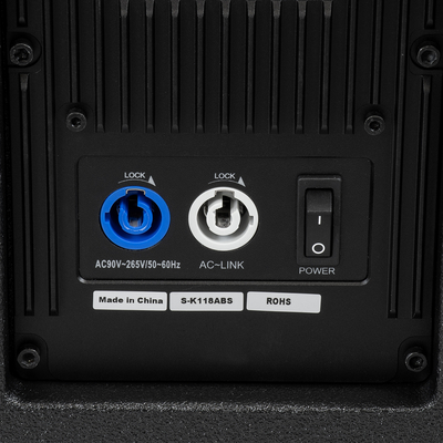 GloboStar® FDB K118BAS 98028 PA Speaker - Ενεργό Αυτοενισχυόμενο Subwoofer Column Επιδαπέδιο με Ψηφιακό Ενισχυτή SA2.68 AC 220V/50-60Hz - 600W RMS/4Ω + 600W RMS/4Ω (2400W Peak) - 1 x 18 Inches LF - IP20 - Μαύρο - Μ47.5 x Π71 x Υ70cm