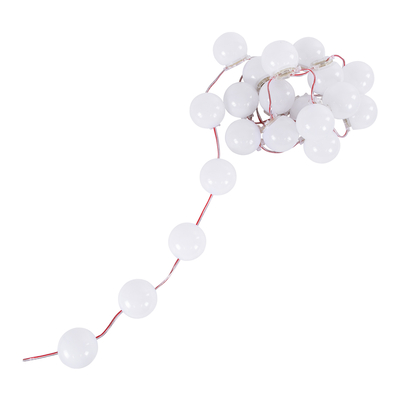 GloboStar® 90259 Digital Pixel Addressable Facade Module Chain String with 20 Spots - Ψηφιακή Αλυσίδα Γιρλάντα με 20 Σποτ LED SMD 3535 15W 20LED 20PIXEL SPI/TTL Protocol IC UCS512B 1200lm 240° DC 12V IP67 Θερμό Λευκό 2700K - Λευκό Σώμα - Μ200 x Π5 x Υ5cm