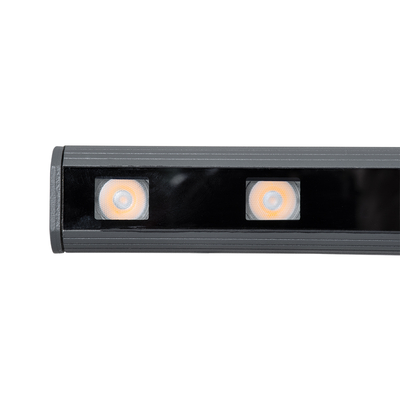 GLOBOSTAR® WASHER-PANDA 90579 Μπάρα Φωτισμού Wall Washer LED 18W 1620lm 15° DC 24V Αδιάβροχο IP65 Θερμό Λευκό 2700K Dimmable - Γκρι Ανθρακί - Μ100 x Π4 x Υ3.5cm - 3 Χρόνια Εγγύηση