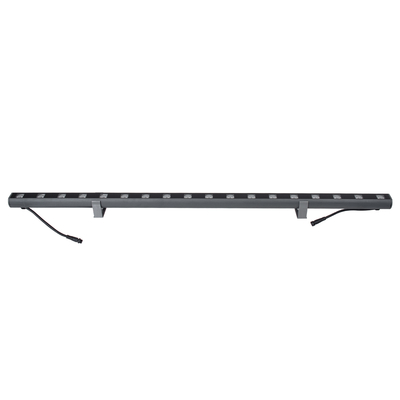 GLOBOSTAR® WASHER-PANDA 90585 Μπάρα Φωτισμού Wall Washer LED 36W 3060lm 15° DC 24V Αδιάβροχο IP65 Πολύχρωμο RGBW Dimmable DMX512 - Γκρι Ανθρακί - Μ100 x Π4 x Υ3.5cm - 3 Χρόνια Εγγύηση