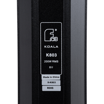 GloboStar® FDB K803 98024 PA Speaker - Παθητικό Ηχείο Column Κολωνάτο Επιτοίχιο & Επιδαπέδιο 8Ω - 200W RMS (800W Peak) - 8 x 3 Inches Mid & HF - IP20 - Μαύρο - Μ10 x Π11 x Υ75cm - Ζεύγος