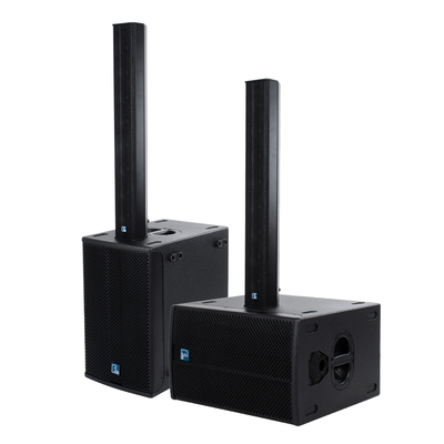 GloboStar® FDB K803+K112BAS 98024-98025-SET PA Column System - Ενεργό Αυτοενισχυόμενο Σετ Ηχείων & Subwoofer Column Κολωνάτο με Ψηφιακό Ενισχυτή FA2.36 AC 220V/50-60Hz - 600W RMS/8Ω + 400W RMS/8Ω (4000W Peak) - IP20 - Μαύρο - Σετ 4 Τεμαχίων