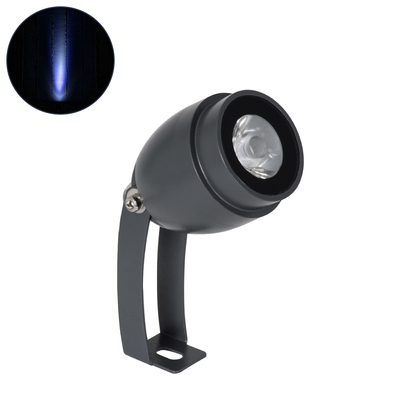 GloboStar® TREELIGHT-TREEGAL 90463 Σποτ Φωτισμού Ειδικό για Φυτά - Δέντρα με Βάση Μπετού & Κορμού LED 3W 315lm 15° DC 24V Αδιάβροχο IP67 Φ5 x Υ14.7cm Μπλε - Γκρι Ανθρακί - 3 Years Warranty