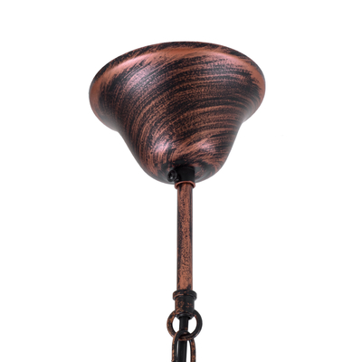 GloboStar® FRAISE 01814 Vintage Κρεμαστό Φωτιστικό Ανάρτηση Μονόφωτο 1 x E27 IP20 Χάλκινο Μέταλλο με Μπεζ Σχοινί - Μ32 x Π4 x Υ32cm