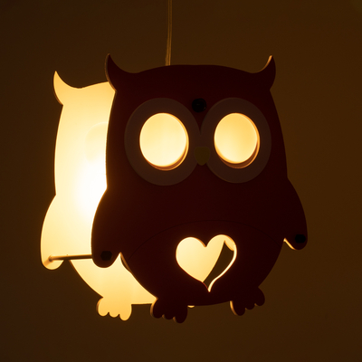 GloboStar® OWL 61576 Παιδικό Κρεμαστό Φωτιστικό Φιγούρα Μονόφωτο 1 x E27 IP20 Πολύχρωμο Πλαστικό - Μ29.5 x Π15.5 x Υ30.5cm