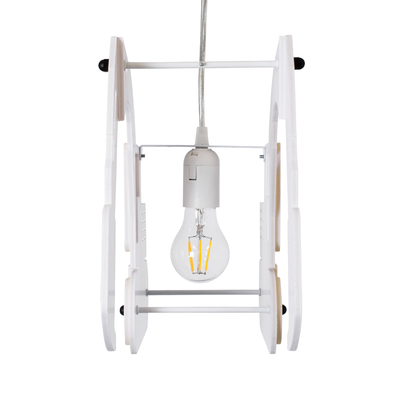 GloboStar® EXCAVATOR 61579 Παιδικό Κρεμαστό Φωτιστικό Φιγούρα Μονόφωτο 1 x E27 IP20 Κίτρινο & Μαύρο Πλαστικό - Μ45 x Π15.5 x Υ27cm