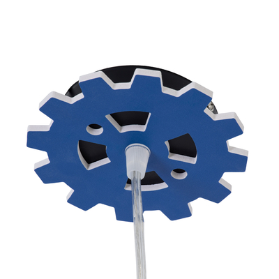 GloboStar® TRACTOR 61580 Παιδικό Κρεμαστό Φωτιστικό Φιγούρα Μονόφωτο 1 x E27 IP20 Μπλε, Μαύρο & Λευκό Πλαστικό - Μ40 x Π15.5 x Υ26.5cm