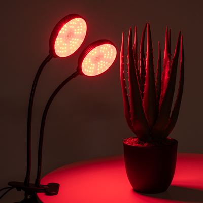 GloboStar® 79650 Grow Light Full Spectrum LED Φωτιστικό Ανάπτυξης Φυτών Γλάστρας με 2 Κινούμενες Κεφαλές & Βάση Clip SMD 2835 10W 160° DC 5V IP20 με Dimmer & Timer Εσωτερικού Χώρου για Κάλυψη Επιφάνειας 0.6m x 0.6m Πλήρους Φάσματος Φωτισμού