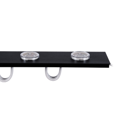 GloboStar® 90237 Μεταλλικο Καλυμμα 1 Μέτρου 15 Τεμαχίων για Ψηφιακή Αλυσίδα Γιρλάντα 20 Σποτ LED με Κωδικό 90140 Μαύρο Μ100 x Π4.7 x Υ1cm