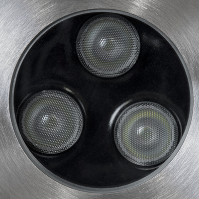 GloboStar® UNDERWATER-HUNI 90416 Υποβρύχιο Χωνευτό Φωτιστικό Σποτ Ειδικό για Σιντριβάνια LED 3W 255lm 30° DC 24V Αδιάβροχο IP68 Φ10 x Υ7.5cm RGBW DMX512 - Ανοξείδωτο Ατσάλι - 3 Years Warranty