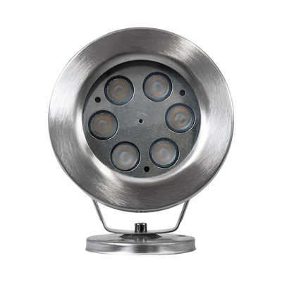 GloboStar® UNDERWATER-DEDY 90426 Υποβρύχιο Επιφανειακό Φωτιστικό Σποτ Ειδικό για Σιντριβάνια - Πισίνες - Τζακούζι LED 6W 540lm 30° DC 24V Αδιάβροχο IP68 Μ12 x Π7.5 x Υ14.5cm Θερμό Λευκό 2700K - Ανοξείδωτο Ατσάλι SS304 - 3 Years Warranty