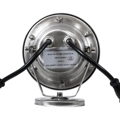 GloboStar® UNDERWATER-DEDY 90428 Υποβρύχιο Επιφανειακό Φωτιστικό Σποτ Ειδικό για Σιντριβάνια - Πισίνες - Τζακούζι LED 6W 510lm 30° DC 24V Αδιάβροχο IP68 Μ12 x Π7.5 x Υ14.5cm RGBW DMX512 - Ανοξείδωτο Ατσάλι SS304 - 3 Years Warranty