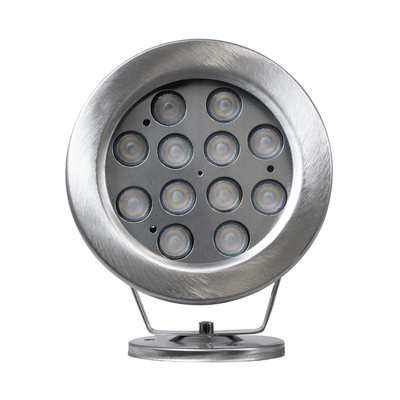 GloboStar® UNDERWATER-DENIS 90430 Υποβρύχιο Επιφανειακό Φωτιστικό Σποτ Ειδικό για Σιντριβάνια - Πισίνες - Τζακούζι LED 12W 1200lm 30° DC 24V Αδιάβροχο IP68 Μ14.5 x Π7 x Υ17cm Ψυχρό Λευκό 6000K - Ανοξείδωτο Ατσάλι SS304 - 3 Χρόνια Εγγύηση