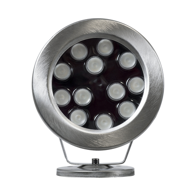 GloboStar® UNDERWATER-DENIS 90431 Υποβρύχιο Επιφανειακό Φωτιστικό Σποτ Ειδικό για Σιντριβάνια - Πισίνες - Τζακούζι LED 12W 1020lm 30° DC 24V Αδιάβροχο IP68 Μ14.5 x Π7 x Υ17cm RGBW DMX512 - Ανοξείδωτο Ατσάλι SS304 - 3 Χρόνια Εγγύηση