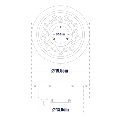 GloboStar® UNDERWATER-DENIS 90440 Υποβρύχιο Χωνευτό Φωτιστικό Σποτ Ειδικό για Σιντριβάνια - Πισίνες - Τζακούζι LED 12W 1020lm 30° DC 24V Αδιάβροχο IP68 Φ19.5 x Υ7.5cm RGBW DMX512 - Ανοξείδωτο Ατσάλι SS304 - 3 Years Warranty