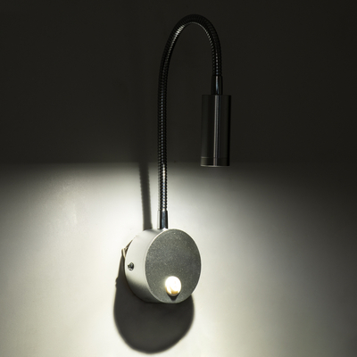 GloboStar® GOOSE 60879 Μοντέρνο Φωτιστικό Τοίχου - Απλίκα Ξενοδοχείου Bed Side LED 3W 300lm 36° AC 220-240V - Reading Light - Μ6.5 x Π15 x Υ24.5cm - Φυσικό Λευκό 4500K - Ασημί Νίκελ - 3 Xρόνια Εγγύηση