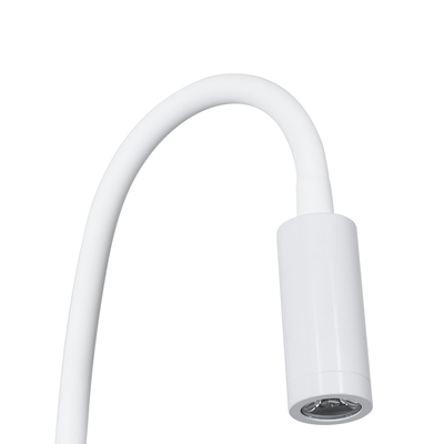 GloboStar® GOOSE 60881 Μοντέρνο Φωτιστικό Τοίχου - Απλίκα Ξενοδοχείου Bed Side LED 6W 600lm 36° & 360° AC 220-240V - Reading Light & 360° Κρυφός Φωτισμός - Φορτιστής USB 3A - Μ15.5 x Π15 x Υ30.5cm - Φυσικό Λευκό 4500K - Λευκό  - 3 Xρόνια Εγγύηση