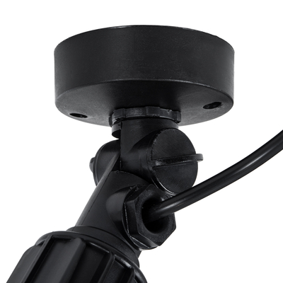 GloboStar® GARDENINI 61546 Επιφανειακό Φωτιστικό Σποτ Κήπου LED 5W 650lm 38° DC 24V IP68 Υψηλής Αντοχής ABS IK06 Φ7 x Υ14.5cm - Θερμό Λευκό 2700K Dimmable - Μαύρο - Bridgelux Chip - 3 Years Warranty