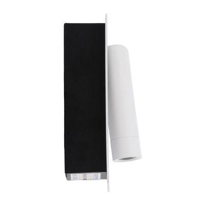 GloboStar® MANHATTAN 61098 Μοντέρνο Χωνευτό Φωτιστικό Τοίχου - Απλίκα Ξενοδοχείου Bed Side LED 3W 405lm 36° AC 220-240V - Reading Light - Μ7 x Π7 x Υ17cm - Φυσικό Λευκό 4500K - Λευκό