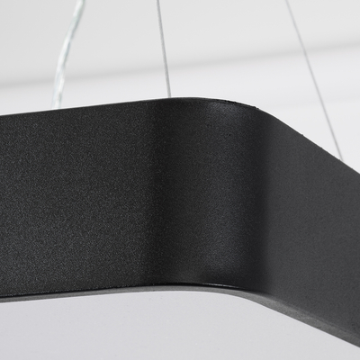 GloboStar® KAMALA 61206-S Πλαφονιέρα Οροφής LED CCT 67W 7370lm 120° AC 220-240V - Εναλλαγή Φωτισμού μέσω Τηλεχειριστηρίου All In One Ψυχρό 6000k+Φυσικό 4500k+Θερμό 2700k Dimmable Μ40 x Π40 x Υ8cm- Μαύρο - 3 Years Warranty