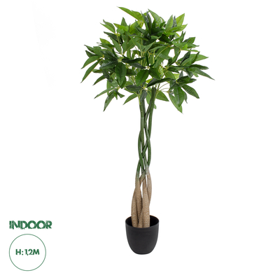 GloboStar® Artificial Garden PACHIRA GLABRA 20426 Τεχνητό Διακοσμητικό Φυτό Παχίρα της Τύχης Υ120cm