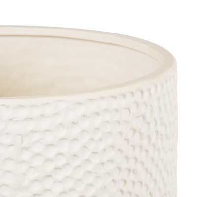 GloboStar® Artificial Garden PARGA 20452 Πήλινο Κεραμικό Κασπώ Γλάστρα - Flower Pot Μπεζ Φ23cm x Υ20.5cm