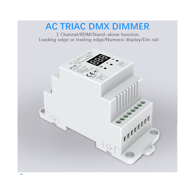 GloboStar® 70672 S1-D1 SKYDANCE AC Triac DMX Dimmer Din Rail Ράγας 1 Καναλιού AC 100-240V 1 x 2A 480W - Max 2A 480W - IP20 DMX512 Μ11.5 x Π5 x Υ6.5cm - 5 Years Warranty