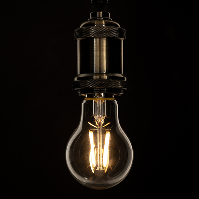 GloboStar® 99006 Λάμπα LED Long Filament E27 A60 Γλόμπος 6W 600lm 360° AC 220-240V IP20 Φ6 x Υ10.5cm Θερμό Λευκό 2700K με Διάφανο Γυαλί - Dimmable - 3 Χρόνια Εγγύηση