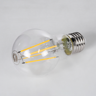 GloboStar® 99008 Λάμπα LED Long Filament E27 A60 Γλόμπος 10W 1000lm 360° AC 220-240V IP20 Φ6 x Υ10.5cm Θερμό Λευκό 2700K με Διάφανο Γυαλί - Dimmable - 3 Years Warranty