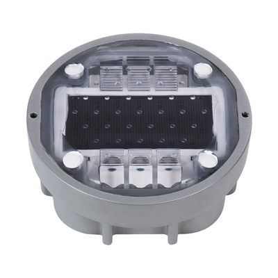 GloboStar® ROADER 60367 Professional LED Strobe Αυτόνομος Ηλιακός Χωνευτός Ανακλαστήρας Οδοστρώματος με Ενσωματωμένο Φωτοβολταϊκό Panel 2.5V 220mA & Επαναφορτιζόμενη Μπαταρία Ni-MH 1.2V 1200mAh - Αδιάβροχο IP68 - Ψυχρό Λευκό 6000K - Max Pass Load 20 Τόνοι - Φ12.5 x Υ7.7cm - 3 Years Warranty
