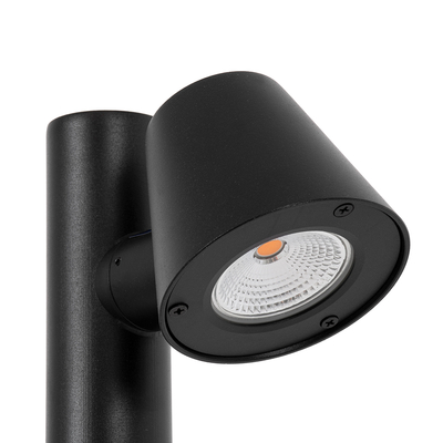 GloboStar® GARDENIA 60511 Φωτιστικό Κήπου - Πάρκου - Πλατείας - Κολωνάκι Αρχιτεκτονικού Φωτισμού Εξωτερικού Χώρου LED 7W 700lm 60° AC220-240V Αδιάβροχο IP65 - Σώμα Αλουμινίου & Tempered Glass - Μ15 x Π18 x Υ180cm - Θερμό Λευκό 2700K - Μαύρο - Bridgelux Chip - 5 Years Warranty