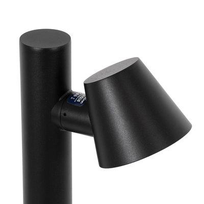 GloboStar® GARDENIA 60511 Φωτιστικό Κήπου - Πάρκου - Πλατείας - Κολωνάκι Αρχιτεκτονικού Φωτισμού Εξωτερικού Χώρου LED 7W 700lm 60° AC220-240V Αδιάβροχο IP65 - Σώμα Αλουμινίου & Tempered Glass - Μ15 x Π18 x Υ180cm - Θερμό Λευκό 2700K - Μαύρο - Bridgelux Chip - 5 Years Warranty