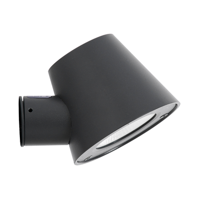 GloboStar® GARDENIA 60798 Φωτιστικό Τοίχου - Απλίκα Αρχιτεκτονικού Φωτισμού Εσωτερικού/Εξωτερικού Χώρου Up or Down LED 7W 700lm 60° AC220-240V Αδιάβροχο IP65 - Σώμα Αλουμινίου & Tempered Glass - Μ9.5 x Π13 x Υ7.7cm - Θερμό Λευκό 2700K - Γκρι Ανθρακί - Bridgelux Chip - 5 Years Warranty