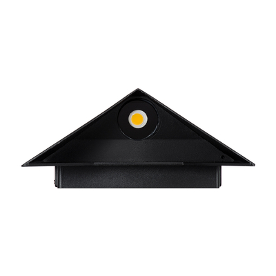 GloboStar® STEALTH 60520 Φωτιστικό Τοίχου - Απλίκα Αρχιτεκτονικού Φωτισμού Εσωτερικού/Εξωτερικού Χώρου Up or Down LED 10W 1000lm 60° AC220-240V Αδιάβροχο IP65 - Σώμα Αλουμινίου & Tempered Glass - Μ17 x Π17 x Υ7.5cm - Θερμό Λευκό 2700K - Μαύρο - Bridgelux Chip - 5 Years Warranty