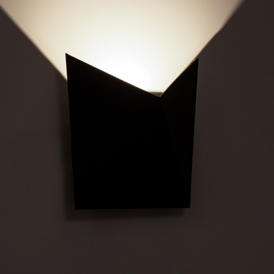 GloboStar® STEALTH 60523 Φωτιστικό Τοίχου - Απλίκα Αρχιτεκτονικού Φωτισμού Εσωτερικού/Εξωτερικού Χώρου Up or Down LED 10W 1100lm 60° AC220-240V Αδιάβροχο IP65 - Σώμα Αλουμινίου & Tempered Glass - Μ17 x Π17 x Υ7.5cm - Φυσικό Λευκό 4500K - Μαύρο - Bridgelux Chip - 5 Years Warranty