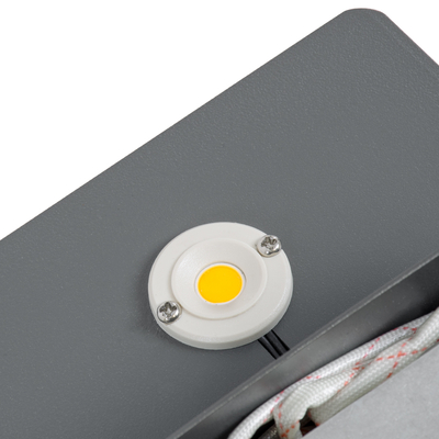 GloboStar® CUADRADO 60570 Φωτιστικό Τοίχου - Απλίκα Αρχιτεκτονικού Φωτισμού Εσωτερικού/Εξωτερικού Χώρου Up or Down LED 10W 1000lm 60° AC220-240V Αδιάβροχο IP65 - Σώμα Αλουμινίου & Tempered Glass - Μ14 x Π14 x Υ4.5cm - Θερμό Λευκό 2700K - Γκρι Ανθρακί - Bridgelux Chip - 5 Years Warranty