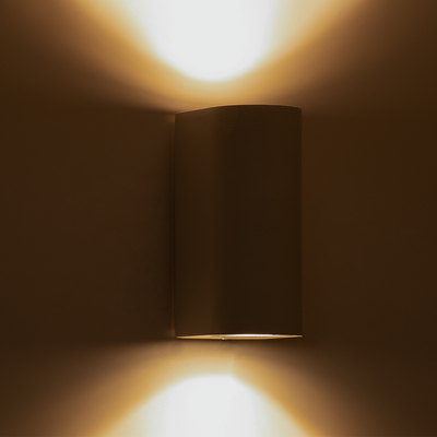 GloboStar® MURANO 60608 Φωτιστικό Τοίχου - Απλίκα Αρχιτεκτονικού Φωτισμού Εξωτερικού Χώρου Up & Down Αλουμινίου με Ντουί 2 x GU10 AC 220-240V Αδιάβροχο IP65 L15 x W8 x H6.8cm - Λευκό - 5 Years Warranty