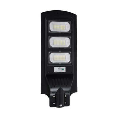 GloboStar® STREETA 85343 Professional LED Solar Street Light Αυτόνομο Ηλιακό Φωτιστικό Δρόμου 90W 900lm 144 x LED SMD 5730 με Ενσωματωμένο Φωτοβολταϊκό Panel 6V 12W & Επαναφορτιζόμενη Μπαταρία Li-ion 3.2V 12000mAh με Αισθητήρα Ημέρας-Νύχτας & PIR Αισθητήρα Κίνησης - Αδιάβροχο IP65 - Ψυχρό Λευκό 6000K - Μ24 x Π6 x Υ63cm - 2 Years Warranty