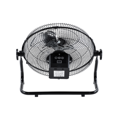 GloboStar® SOLARO-FAN 85352 Solar Fan Αυτόνομος Ηλιακός Επιδαπέδιος Ανεμιστήρας 25W 2 Λειτουργιών Ρεύματος με AC 220-240V ή με Φωτοβολταϊκό Panel 9V 12W & Επαναφορτιζόμενη Μπαταρία Li-ion 7.4V 4400mAh - 12 Ταχύτητες - Ενσωματωμένο USB 2.0 Charger Συσκευών - IP20 - Μ42 x Π20 x Υ35cm - Μαύρο & Ασημί - 2 Years Warranty