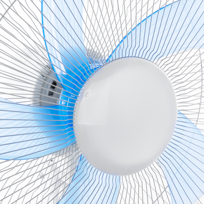 GloboStar® SOLARA-FAN 85355 Solar Fan Αυτόνομος Ηλιακός Επιδαπέδιος Ανεμιστήρας 25W 2 Λειτουργιών Ρεύματος με AC 220-240V ή με Φωτοβολταϊκό Panel 9V 12W & Επαναφορτιζόμενη Μπαταρία Li-ion 7.4V 4400mAh - 3 Ταχύτητες - Ενσωματωμένο USB 2.0 Charger Συσκευών - IP20 - Μ44 x Π37.5 x Υ132cm - Λευκό & Μπλε - 2 Years Warranty