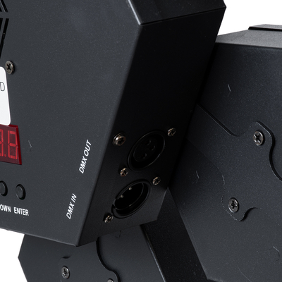 GloboStar® 51195 HALO HEXA Επαγγελματικό Φωτιστικό Ειδικών Εφέ DIGITAL MATRIX PIXEL & Blinder - 7 x 50W LED COB Chips Ultra Gold Warm White 2200K & 168 x 0.5W LED SMD5050 Chips RGB - AC 220V-240V DMX512 Display on Body - Μαύρο - Μ50 x Π10.5 x Υ47cm