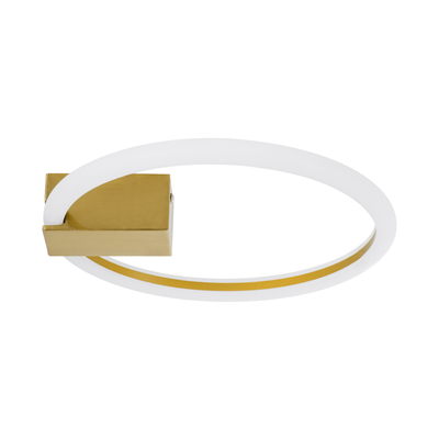 GloboStar® CINDERELLA 60978 Φωτιστικό Οροφής Δαχτυλίδι-Κύκλος LED CCT 16W 1792lm 360° AC 220-240V - Εναλλαγή Φωτισμού μέσω Διακόπτη On/Off All In One Ψυχρό 6000k+Φυσικό 4500k+Θερμό 2700k Φ28cm - Χρυσό Βούρτσας - 3 Years Warranty