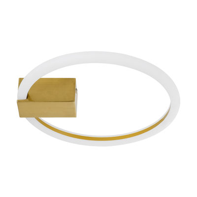 GloboStar® CINDERELLA 60978 Φωτιστικό Οροφής Δαχτυλίδι-Κύκλος LED CCT 16W 1792lm 360° AC 220-240V - Εναλλαγή Φωτισμού μέσω Διακόπτη On/Off All In One Ψυχρό 6000k+Φυσικό 4500k+Θερμό 2700k Φ28cm - Χρυσό Βούρτσας - 3 Years Warranty