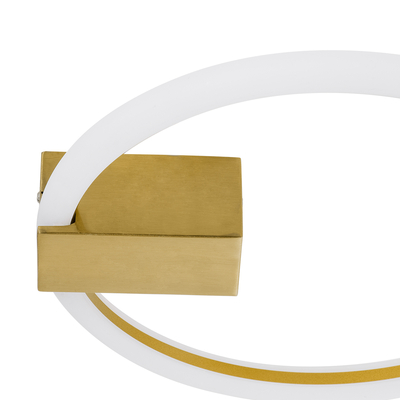 GloboStar® CINDERELLA 60978 Φωτιστικό Οροφής Δαχτυλίδι-Κύκλος LED CCT 16W 1792lm 360° AC 220-240V - Εναλλαγή Φωτισμού μέσω Διακόπτη On/Off All In One Ψυχρό 6000k+Φυσικό 4500k+Θερμό 2700k Φ28cm - Χρυσό Βούρτσας - 3 Years Warranty