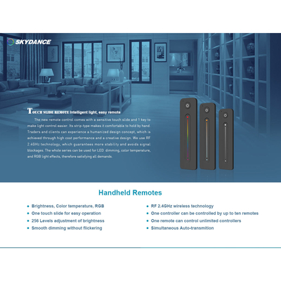 GloboStar® 71572 R11 SKYDANCE Ασύρματο Χειριστήριο Αφής RF 2.4Ghz 1 Group για όλα τα Μονόχρωμα SKYDANCE Controller DC 3V 1 x CR2032 - IP20 Μαύρο Μ12.2 x Π5.3 x Υ1.7cm - 5 Years Warranty